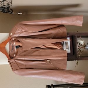 Bourbon color leather Jacket